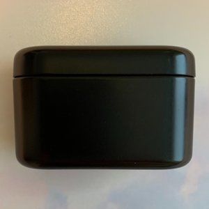 Black wireless earbuds